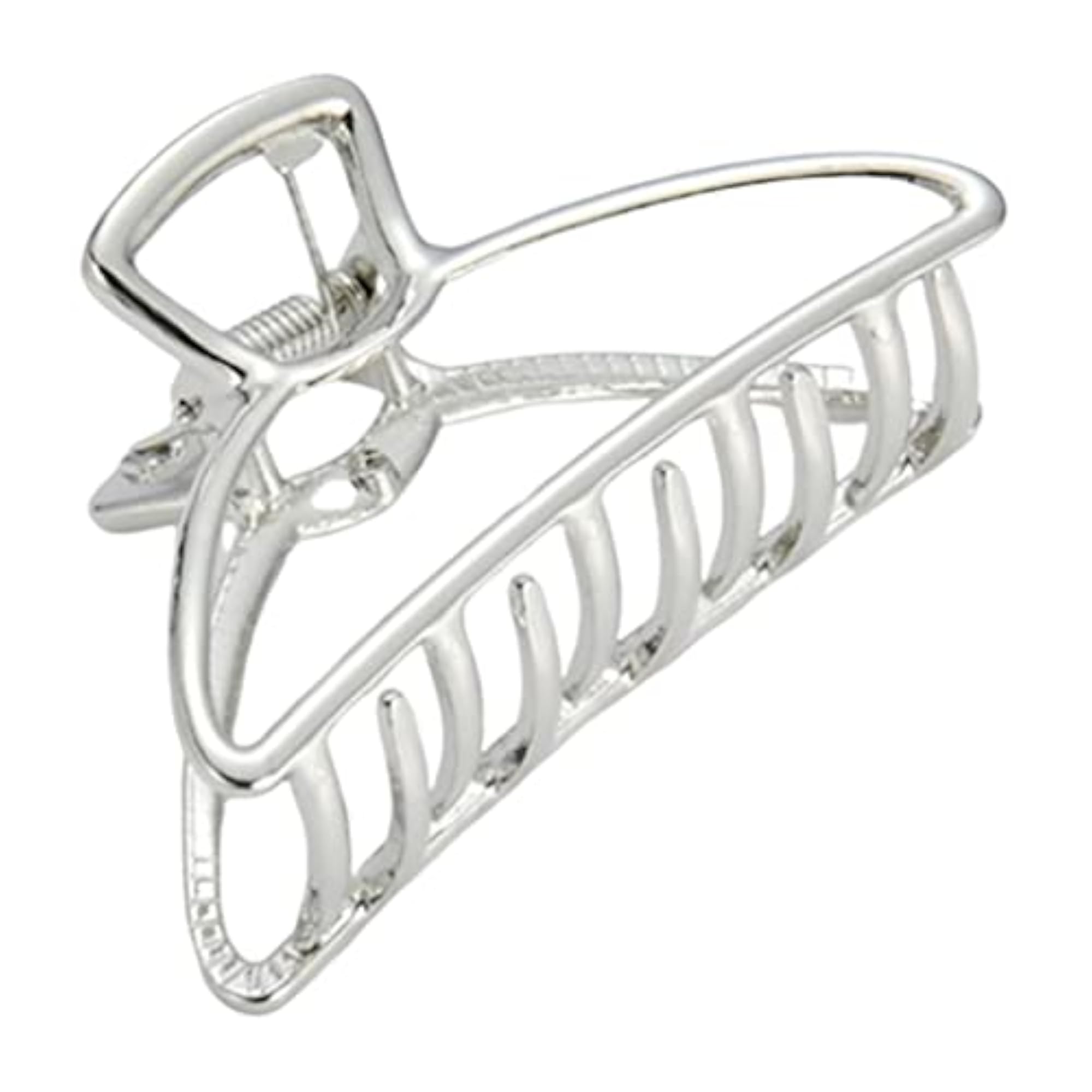 Ladies' Metal Triangle Hair Claw Clip, Silver